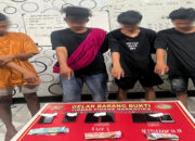 SATRESNARKOBA POLRES DOMPU ‘GASPOOL’, BONGKAR JARINGAN PENGEDAR SABU DI PEKAT, 6 TERDUGA DISIKAT