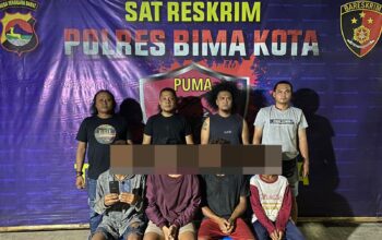 Tim Puma I Polres Bima Kota Berhasil Mengamankan Terduga Pelaku Pencurian Handphone Beserta Penadahnya