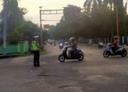 Personel Sat Lantas Polres Bima Kota Antisipasi Kemacetan dengan Kegiatan Rawan Pagi
