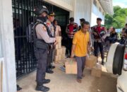 Pimpin Patroli Pengamanan di  Kantor KPU dan Gudang Logistik KPUD Ini Pesan Karendal OPS OMB Polres Bima