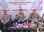 Kegiatan Safari Kamtibmas Kapolres Loteng Cek Kesiapan Polsek Jajaran Jelang Pemilu 2024.