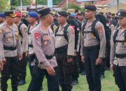 Kapolres Bima Pimpin Apel Kesiapan  Pengamanan dan Pengecekan Logistik  TPS Pemilu 2024