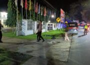 Patroli Malam Gabungan Jaga Keamanan Gudang Logistik KPU Pemilu 2024 Di Kota Bima