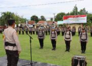 Wakili Kapolres Bima, Wakapolres Bima  Kompol Saogi Sujana Angsar Pimpin Apel Pergeseran Pasukan Pengamanan  TPS