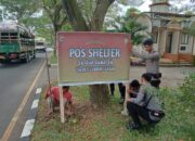Polres Loteng Dirikan Pos Shelter Di Wilayah Kecamatan Praya Barat Daya.