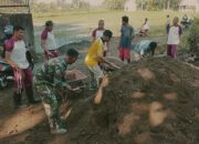 TNI – Polri Bersama Masyarakat Laksanakan Gotong Royong Penimbunan Jalan Di Pringgarata.   Lombok Tengah (NTB) – Polsek Pringgarata dan Koramil 1620-09/Pringgarata bersama masyarakat melaksanakan gotong royong penimbunan jalan penghubung antar dusun di Desa Pemepek Kecamatan Pringgarata, Sabtu (11/5).  Kapolres Lombok Tengah AKBP Iwan Hidayat, SIK melalui Kapolsel Pringgarata AKP I Nyoman Daweg mengatakan, pihaknya bersama personel Koramil Pringgarata dibantu pemerintah desa dan masyarakat melaksanakan gotong royong penimbunan jalan penghubung antar dusun, selain itu jalan tersebut juga akan digunakan sebagai jalan usaha tani bagi masyarakat.   Menurutnya, gotong royong yang dilakukan ini merupakan sinergitas antara TNI dengan Polri untuk membantu dan melayani masyarakat. Tentunya kerjasama ini tidak hanya terlibat dalam hal pengamanan saja tetapi juga dalam pelayanan terhadap warga.  “Semua personel yang terlibat sangat harmonis dan humoris sehingga bisa menjadi contoh bagi masyarakat bahwa harmonisnya hubungan TNI dan Polri ini membawa suasana persatuan dan kesatuan di kabupaten lombok tengah khususnya di kecamatan pringgarata,” tambahnya.  Selain itu, diharapkan jalan tersebut dapat memberikan akses lebih kepada masyarakat,karena jalan merupakan hal paling penting dalam mempercepat pertumbuhan ekonomi.   “Diharapkan jalan ini bisa cepat terbangun dan dimanfaatkan oleh masyarakat sekitar guna membantu meningkatkan roda perekonomian yang ada ditengah – tengah masyarakat,” tutupnya.