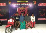 Emak-Emak dan Rekan Pria Digelandang Tim Puma 2 Polres Bima Kota Terkait Kasus Penggelapan Sepeda Motor