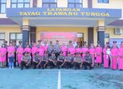 Kapolres Pimpin Upacara Korps Raport Kenaikan Pangkat Personil Polres Lombok Utara