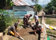 Bhabinkamtibmas Bersama Warga Melaksanakan Giat Gotong Royong di Kelurahan Dara