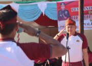 Kapolres Bima Kota AKBP Yudha Pranata, S.I.K., S.H Buka Turnamen Bola Voli Antar Satker