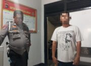 Polsek Jonggat Amankan Seorang Pria Diduga Curi Kotak Amal Mushalla.