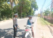 Sat Lantas Polres Bima Kota Berikan Himbauan dan Teguran Humanis Kepada Pelanggar Lalu Lintas