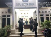 Pastikan Kesiapan Pengamanan Pilkada, Anggota Sat Samapta Lakukan Patroli di Lingkungan Kantor KPUD