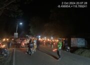 Satgas Kamseltibcarlanatas Laksanakan Gatur mengurai kemacetan di Kelurahan Kodo, Kota Bima