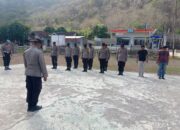 Kapolsek Hu’u Pimpin Apel Pagi, Tegaskan Profesionalisme dan Peningkatan Kamtibmas