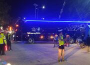 Personel Gabungan Pos Pelayanan dan Polsek Rasanae Barat Laksanakan Strong Point Malam, Berikan Rasa Aman Bagi Pengemudi Bus dan Masyarakat