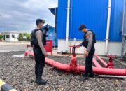 Unit Pamobvit Sat Samapta Polres Bima Kota Laksanakan Pengamanan dan Patroli di Objek Vital PLTMG Bonto Bima