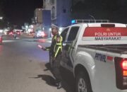 Cegah Laka Lantas, Sat Lantas Polres Bima Kota Gelar Blue Light Patrol dan Pengaturan Lalu Lintas