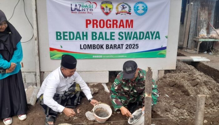 Kodim 1606 Mataram dan Lazdazi Bedah Rumah Warga Jatisela