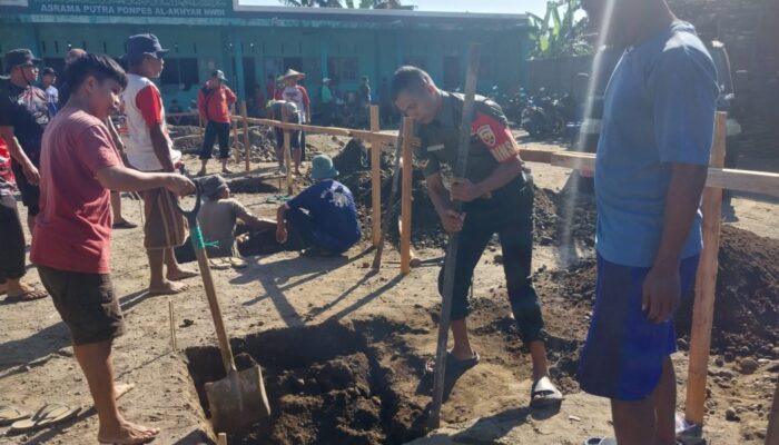 Sinergi TNI dan Masyarakat Bangun Fasilitas Pendidikan