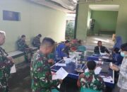 Koramil Ampenan Gandeng Puskesmas Tanjung Karang Gelar Rikes Berkala