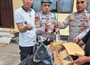Polsek Langgudu Amankan Puluhan Botol Miras Tradisional Siap Edar