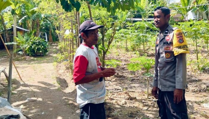 Bhabinkamtibmas Desa Rumak Dukung Ketahanan Pangan Lewat Edukasi Warga