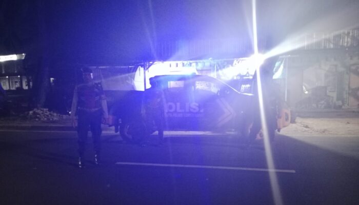 Patroli Blue Light Ditingkatkan di Bypass BIL I, Polres Lombok Barat Antisipasi Kejahatan Jalanan
