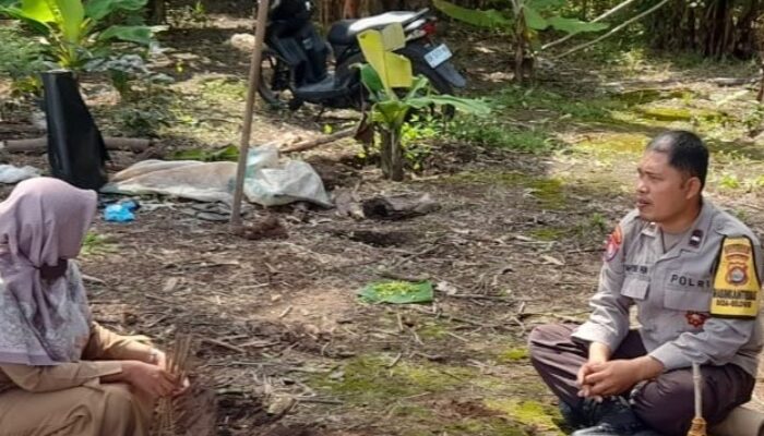 Bhabinkamtibmas Gelogor Dukung Petani Gersik Asri Jaga Ketahanan Pangan