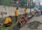 Personel Polsek Wawo Laksanakan Giat Gotong Royong di Mako