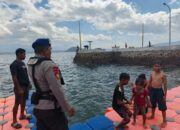 Sat Polairud Polres Bima Kota Laksanakan Patroli Pengawasan di Wisata Bahari Pantai Lawata, Teluk Bima