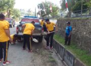 Personel Polsek Wawo Laksanakan Korvei Kebersihan Mako, Wujudkan Lingkungan Kerja yang Bersih dan Sehat