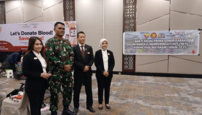 Kebersamaan TNI, Masyarakat dan Hotel Santika di Mataram