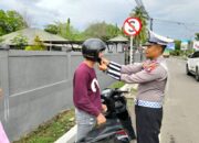 Personel Satlantas Polres Bima Kota Laksanakan Rawan Sore, Berikan Teguran dan Imbauan Keselamatan