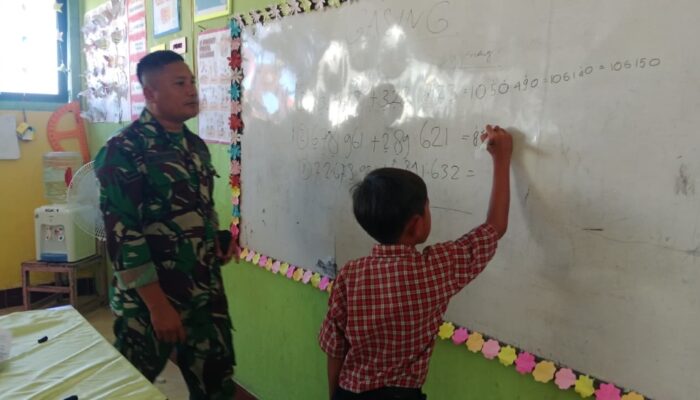 Kodim 1606 Mataram Ajarkan Matematika Gasing di Dasan Geres