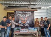Tim Opsnal Polsek Sape Polres Bima Kota Razia Minuman Beralkohol di Empat Lokasi