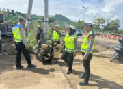 Sat Lantas Polres Bima Kota Lakukan Pengecekan Daerah Rawan Laka dan Berikan Himbauan Keselamatan Berlalu Lintas